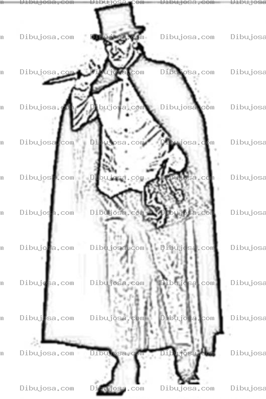 Dibujo para colorear Dibujo De Jack El Destripador Para Pintar Y Colorear Online