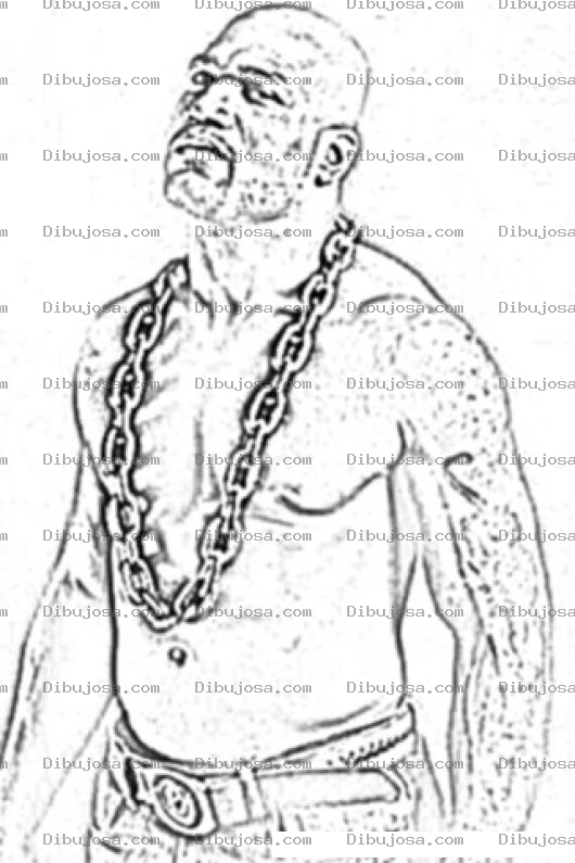 Dibujo para colorear Quinton Rampage Jackson Mma Fighter Online Coloring Page Para Colorear