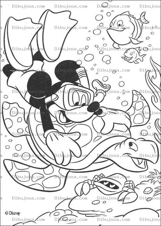 Dibujo para colorear Colorear a Mickeymouse