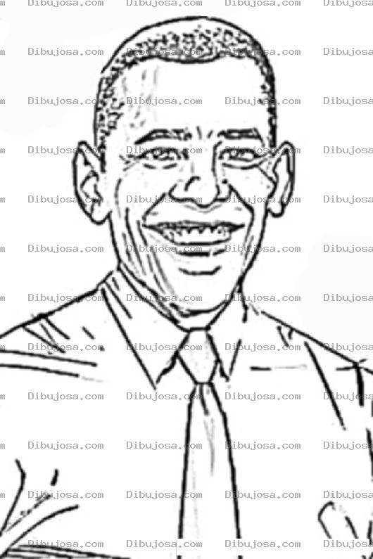 Dibujo para colorear Barack Obama Usa President Online Coloring Page Para Imprimir Pintar Y Colorear