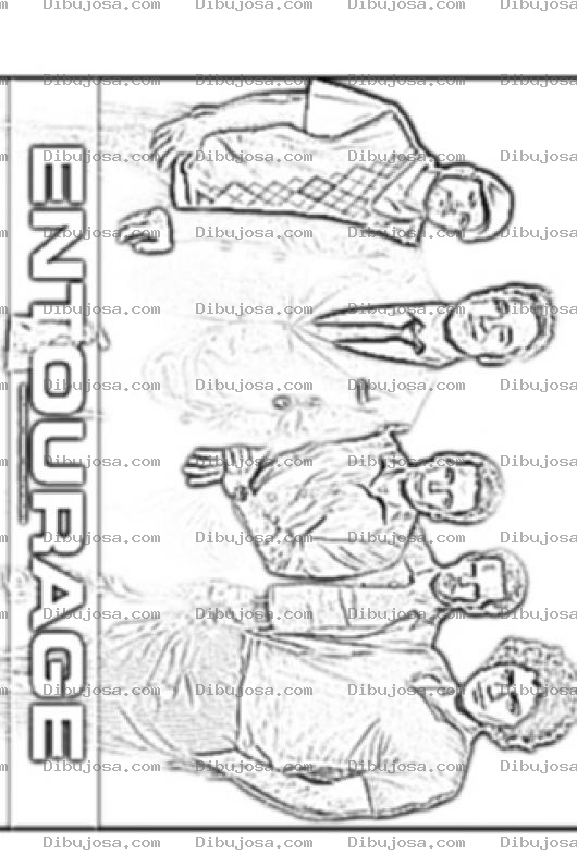 Dibujo para colorear Entourage Online Coloring Page Para Pintar Y Colorear