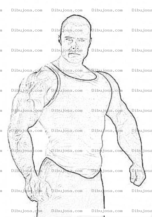Dibujo para colorear Frank McGrath Bodybilder Coloring Page Para Colorear Y Pintar
