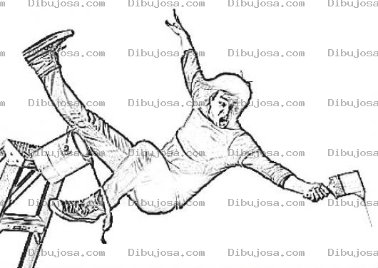 Dibujo para colorear Man Falling Coloring Page