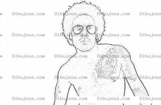 Dibujo para colorear Dibujo De Lenny Kravitz Para Colorear