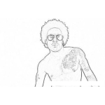 Dibujo para colorear Dibujo De Lenny Kravitz Para Colorear