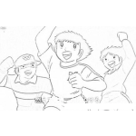 Dibujo para colorear Colorear Caricatura China De Futbol