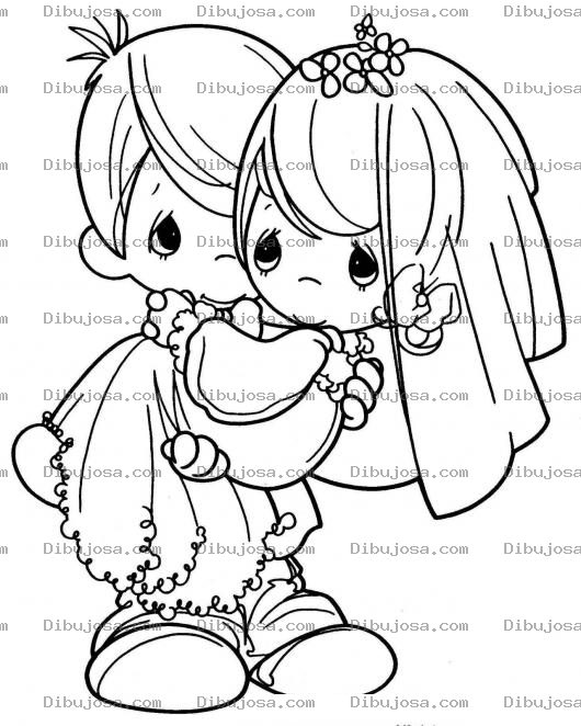 Dibujo para colorear Colorear Recien Casados De Preciusmoments