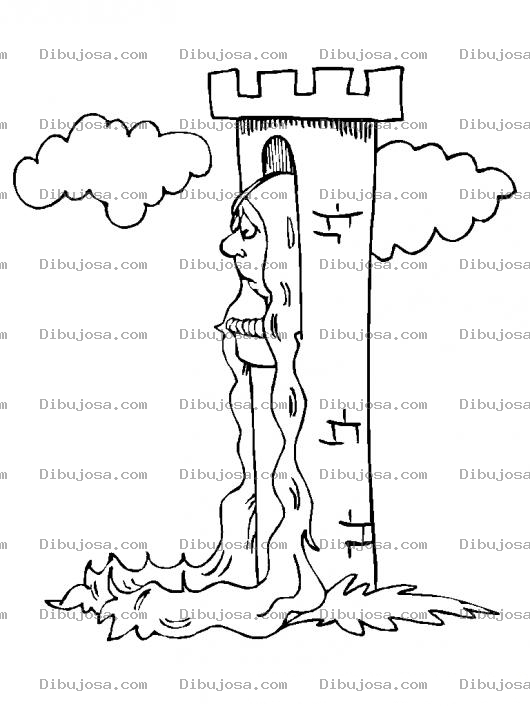 Dibujo para colorear Colorear A Rapunzel