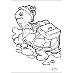 Dibujo para colorear Colorear Tortuga Viajera