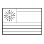 Dibujo para colorear Bandera De Uruguay Para Colorear