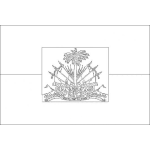 Dibujo para colorear Colorear Bandera De Haiti