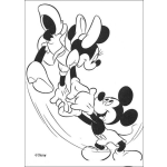 Dibujo para colorear Colorear a Mikey bailando con Mimi