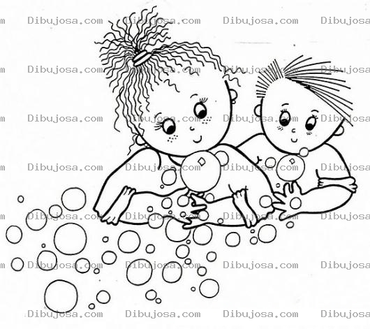 Dibujo para colorear Colorear Burbujas De Jabon
