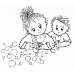 Dibujo para colorear Colorear Burbujas De Jabon
