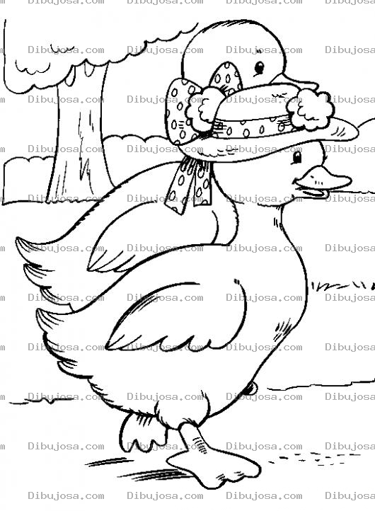 Dibujo para colorear Colorear Pareja De Patos