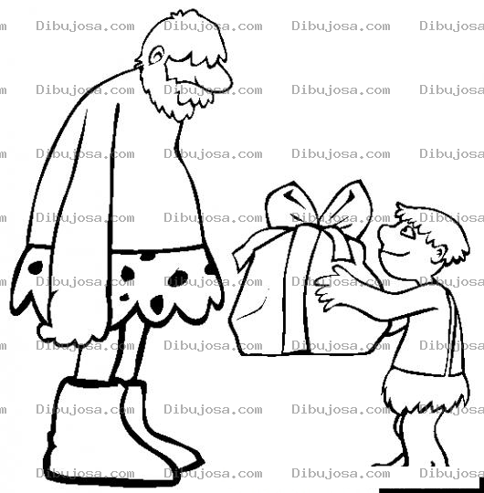 Dibujo para colorear Colorear Feliz Dia Del Padre Cavernicola