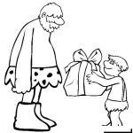 Dibujo para colorear Colorear Feliz Dia Del Padre Cavernicola