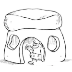 Dibujo para colorear La Era De Piedra Para Colorear Y Pintar