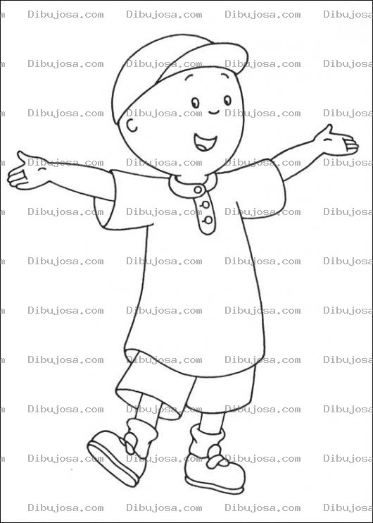 Dibujo para colorear Caillo vestido de cholo