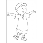Dibujo para colorear Caillo vestido de cholo