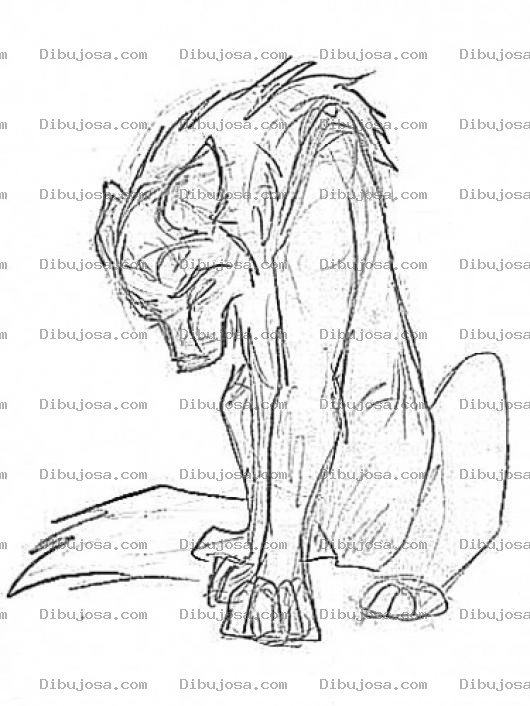 Dibujo para colorear Colorear Lobo Arrepentido