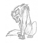 Dibujo para colorear Colorear Lobo Arrepentido