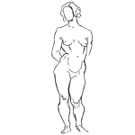 Dibujo para colorear Colorear Cuerpo De Mujer Musculosa Fisicoculturista