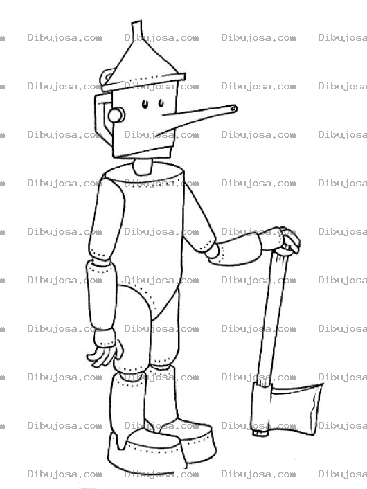 Dibujo para colorear Colorear Hombre De Hojalata Del Mago De Oz