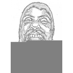 Dibujo para colorear Colorear Loco Barbudo Desesperado