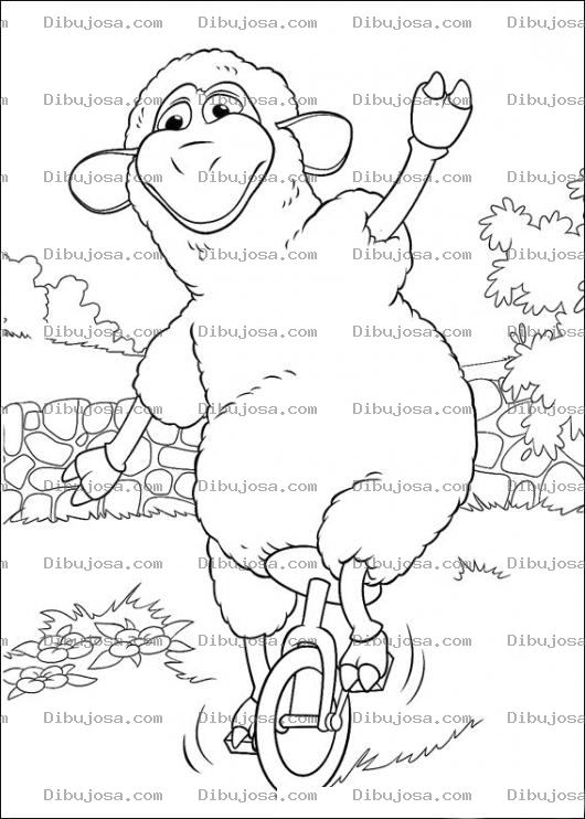 Dibujo para colorear Oveja De Circo Para Colorear
