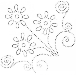 Dibujo para colorear Colorear Margaritas Punteadas