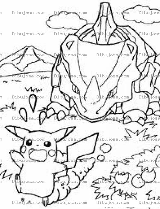 Dibujo para colorear Colorear A Pokemon Corriendo