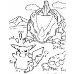 Dibujo para colorear Colorear A Pokemon Corriendo