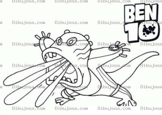 Dibujo para colorear Colorear Mounstruo De 3 Lenguas De Ben 10