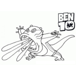 Dibujo para colorear Colorear Mounstruo De 3 Lenguas De Ben 10