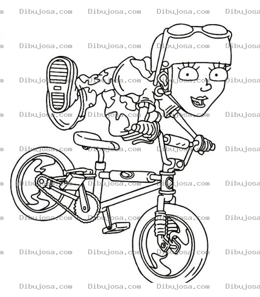 Dibujo para colorear Colorear Piruetas En Bmx