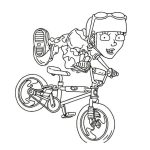 Dibujo para colorear Colorear Piruetas En Bmx