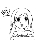 Dibujo para colorear Colorear Chica Preguntando Si Quieres Un Abrazo