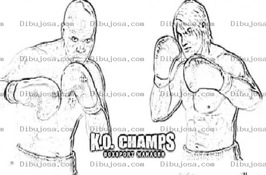 Dibujo para colorear K.o. Champs Game Online Coloring Page Dibujo De Boxeadores Para Colorear
