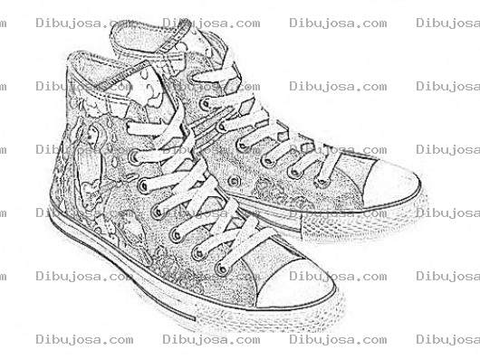 Dibujo para colorear Chapulines Converse Para Colorear Y Pintar