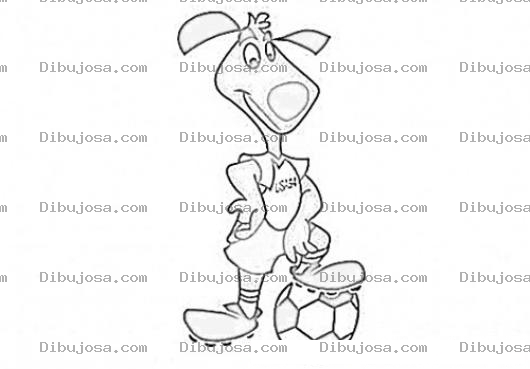 Dibujo para colorear Colorear Dibujo De Striker Mascota Del Mundial De Futbol En Estados Unidos 94