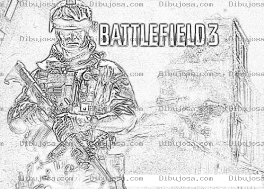 Dibujo para colorear Battlefield 3 Beta Online Coloring Page Dibujo Para Colorear