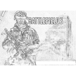Dibujo para colorear Battlefield 3 Beta Online Coloring Page Dibujo Para Colorear