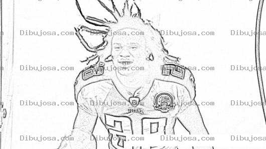 Dibujo para colorear Chris Johnson Nfl Player Coloring Page Para Colorear Online