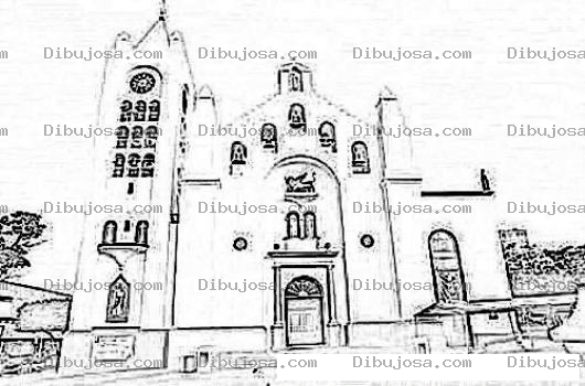 Dibujo para colorear Dibujo De Iglesia De Tuxtla Gutierrez Para Colorear