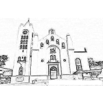 Dibujo para colorear Dibujo De Iglesia De Tuxtla Gutierrez Para Colorear