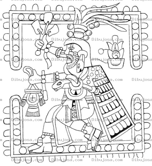 Dibujo para colorear Dibujo De Geroglifico Azteca Para Colorear