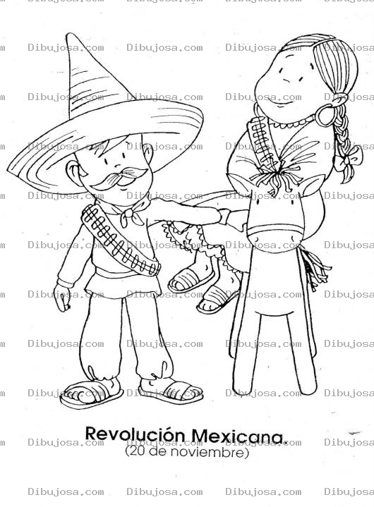 Dibujo para colorear Dibujio De La Revolucion Mexicana Para Colorear