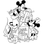 Dibujo para colorear Colorear a Mickey Mimi y Pluto en el Buzon