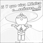 Dibujo para colorear Que Viva Mexico Para Colorear